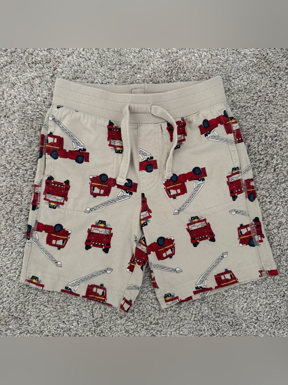 Gap Kids Fire Truck Print Drawstring Shorts
